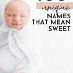 unisex names that mean sweet