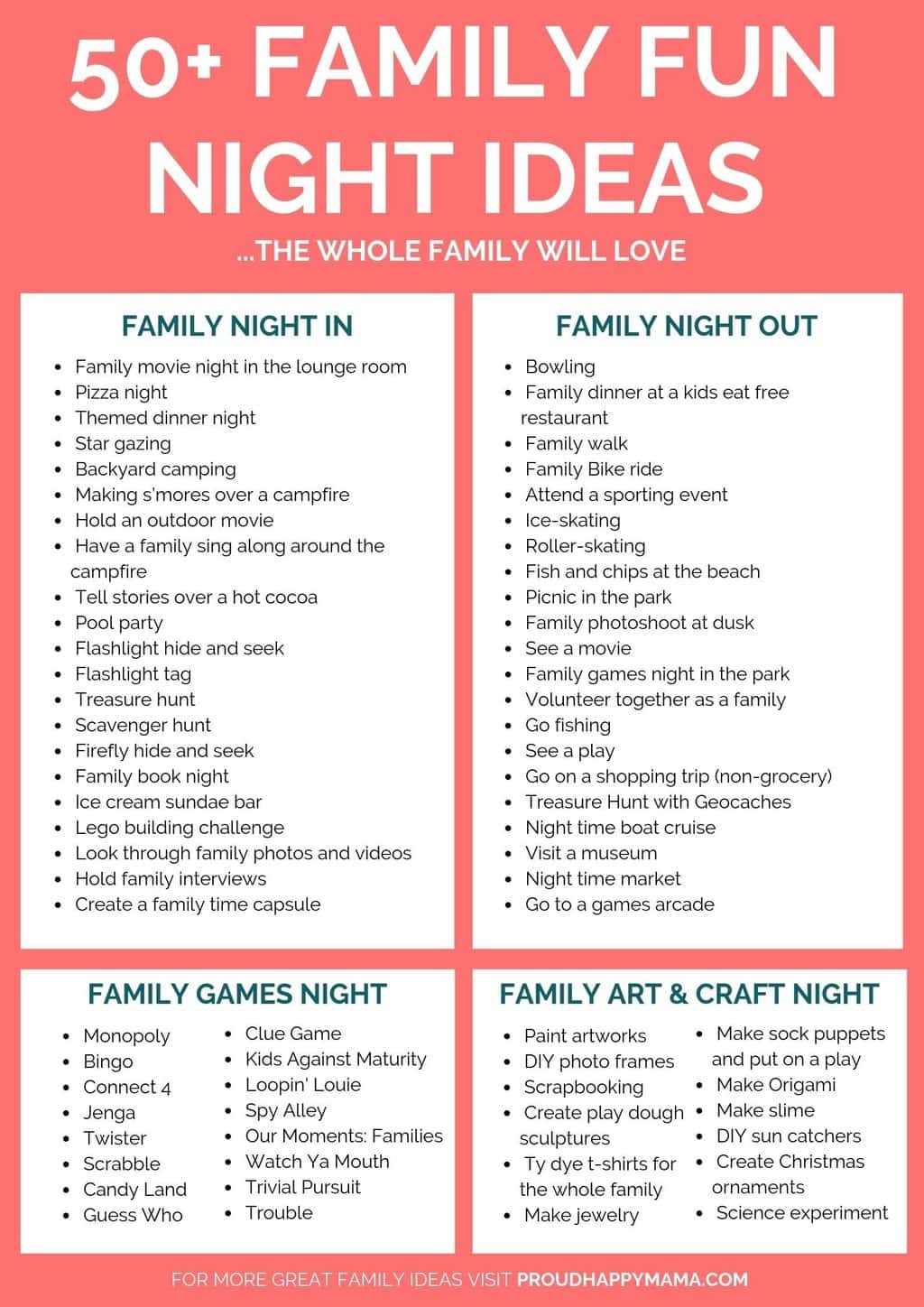 family fun night ideas list
