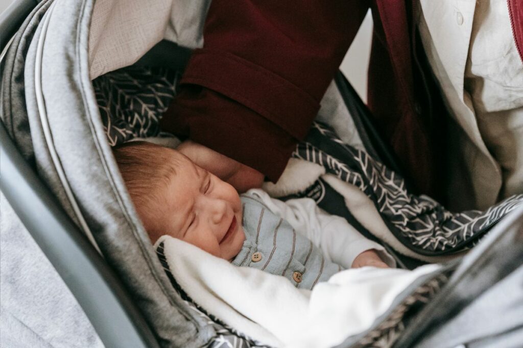 when to put baby in stroller without car seat