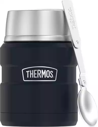 THERMOS Stainless King Vacuum-Insulated Food Jar with Spoon