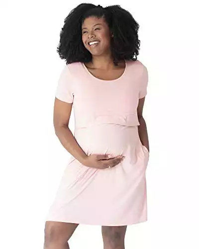 Kindred Bravely Eleanora Ultra Soft Bamboo Maternity and Nursing Nightgown/Lounge Dress