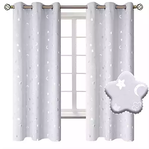 BGment Moon and Stars Blackout Curtains