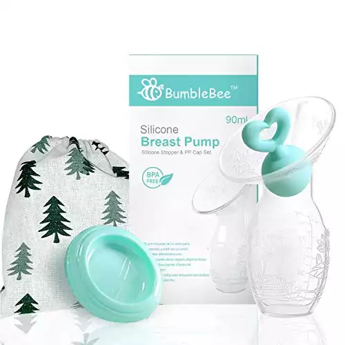 BumbleBee Manual Breast Pump with Breastfeeding Milk Saver Stopper