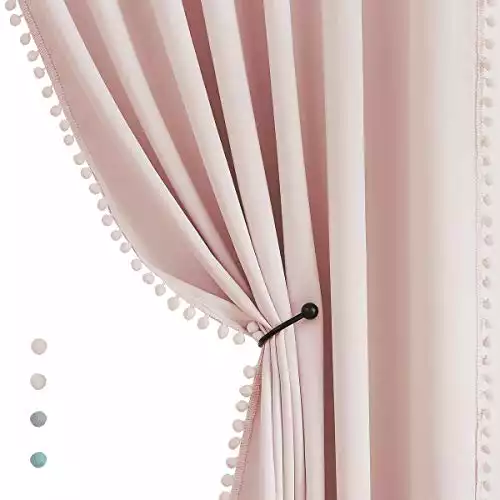 Pompom Blackout Curtains for Bedroom