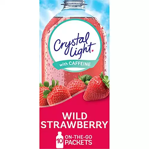 Crystal Light Sugar-Free Wild Strawberry Drink Mix with Caffeine