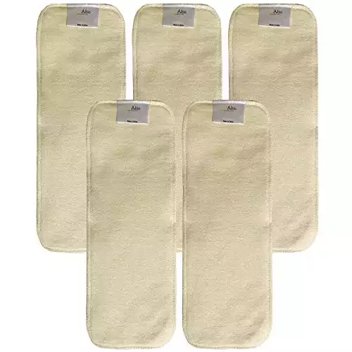 EcoAble Hemp Diaper Inserts: Overnight Cloth Diaper Double Booster Pads