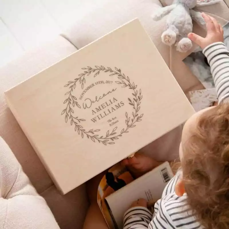 Personalized Baby Keepsake Box 