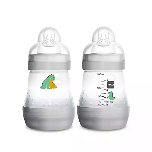 MAM Easy Start Anti-Colic Slow Flow Bottles with Silicone Nipple