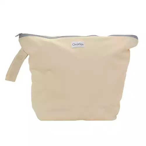 GroVia Reusable Zippered Wet Bag For Baby Cloth Diapering