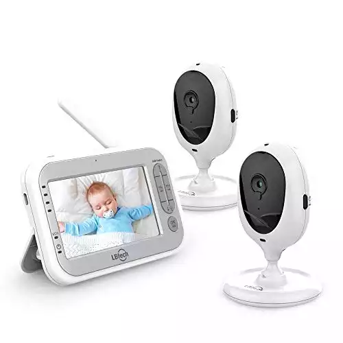 LBtech Video Baby Monitor with Two Cameras and 4.3" LCD