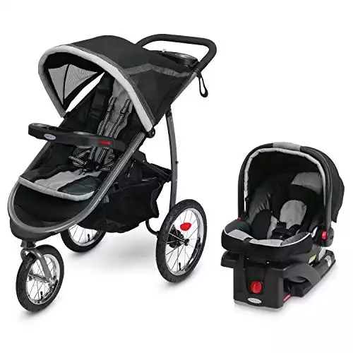 Graco Click Connect Travel System | Includes the FastAction Fold Jogging Stroller and SnugRide 35 Infant Car Seat