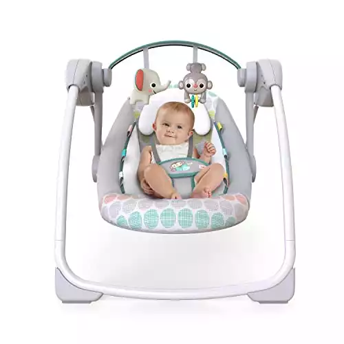 Bright Starts Whimsical Wild Portable Compact Automatic Deluxe Baby Swing