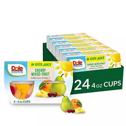 Dole Fruit Bowls Cherry Mixed Fruit in 100% Juice