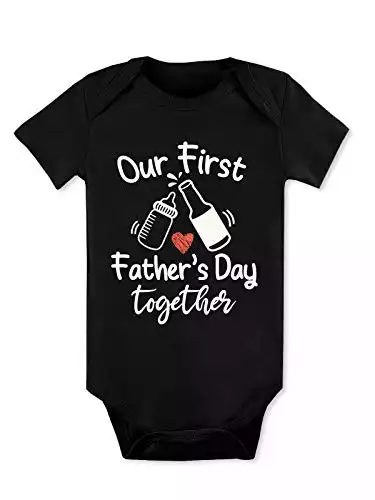 BesserBay Happy First Fathers Day Onesie