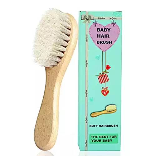 Molylove Baby Hair Brush with Wooden Handle