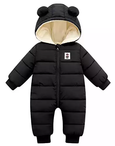 Happy Cherry Hooded Puffer Snowsuit