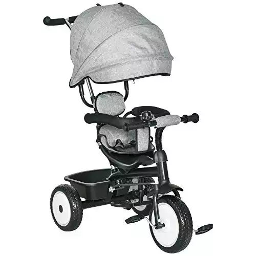 Qaba Baby Tricycle 6 in 1 Stroller