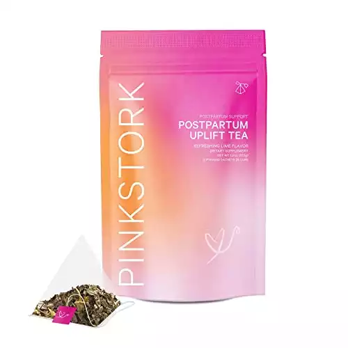 Pink Stork Postpartum Uplift Tea: Postpartum Recovery + Mood Support