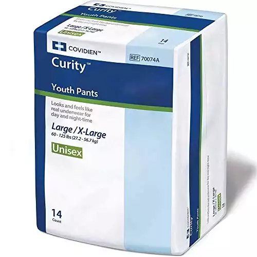 Curity Youth Pants Youth Pull-On Diapers Size Large/X-Large Case/56 (4 Bags of 14)