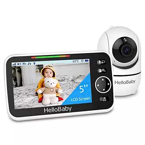 Hello Baby 5” Display Pan-Tilt-Zoom Video Baby Monitor