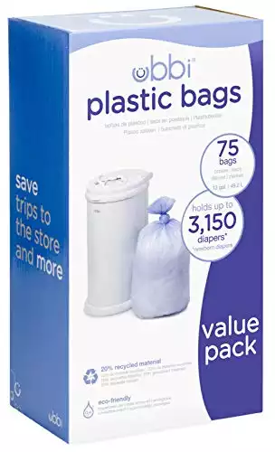Ubbi Disposable Diaper Pail Plastic Bags