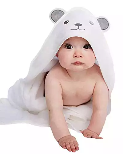 Bamboo Hooded Baby Towel - Softest Hooded Bath Towel with Bear Ears
