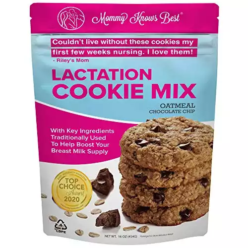 Lactation Cookies Mix - Oatmeal Chocolate Chip Breastfeeding Cookie Supplement Support for Breast Milk Supply Increase