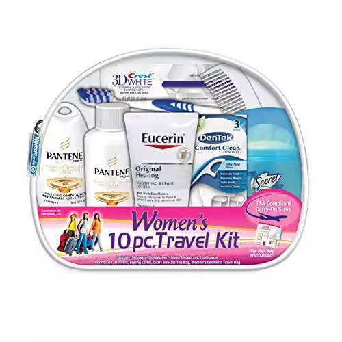 Convenience Kits International Women's Deluxe 10 Piece Travel Kit