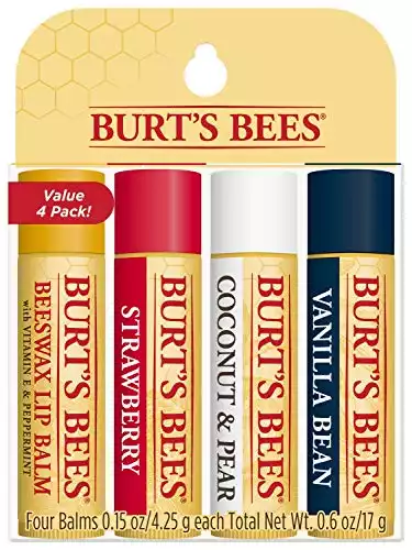 Burt's Bees Lip Balm, Moisturizing Lip Care 100% Natural, Original Beeswax