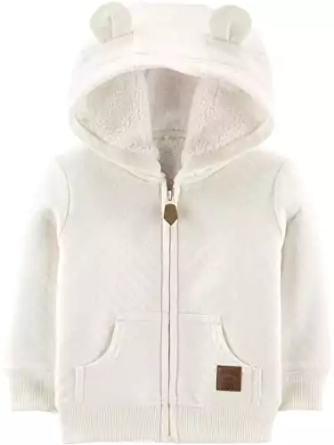 Simple Joys by Carter's Baby Hooded Sweater Jacket with Sherpa Lining