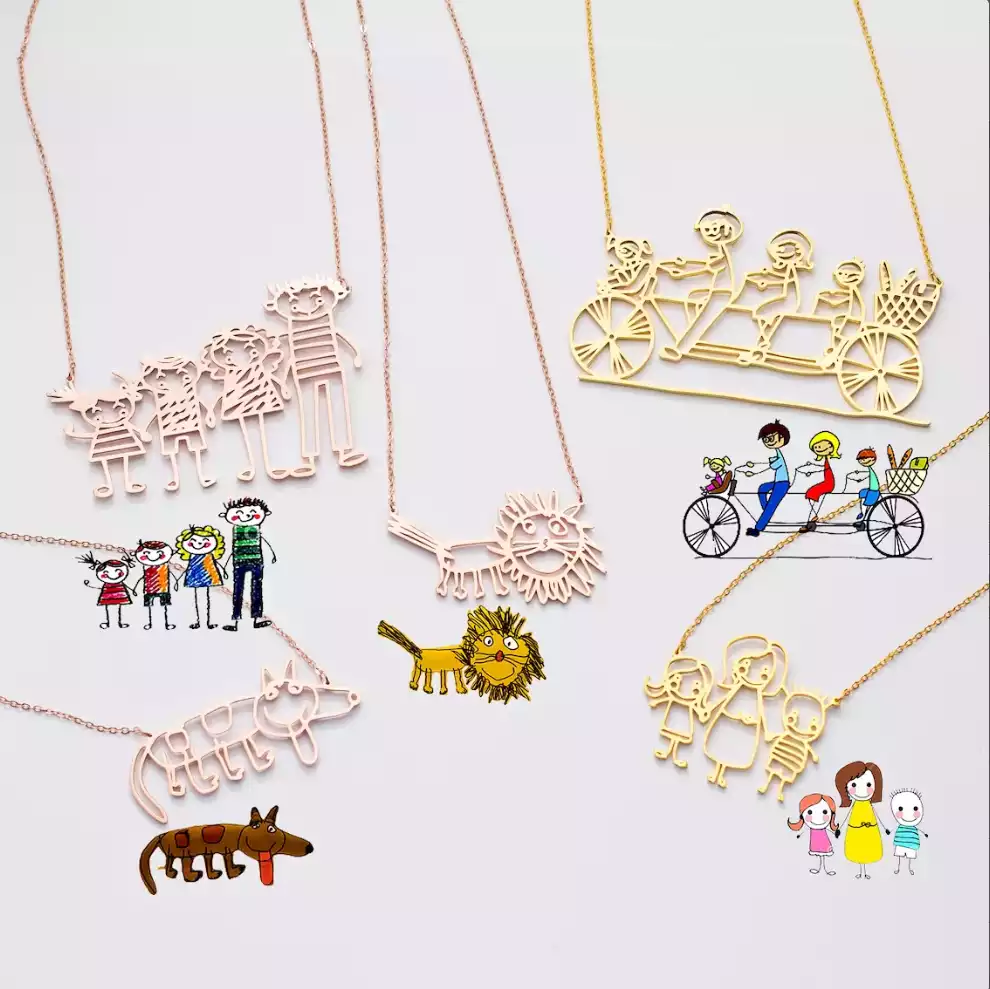 'Your Child's Artwork' Necklace