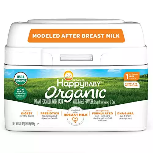 Happy Baby Organics Infant Formula, Milk Based Powder with Iron
