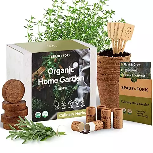 Herb Garden Kit Indoor - Certified USDA Organic Non GMO
