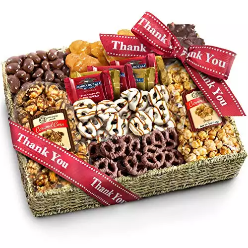 Thank You Chocolate Caramel and Crunch Grand Gift Basket