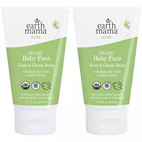 Earth Mama Organic Baby Face Nose & Cheek Balm for Dry Skin