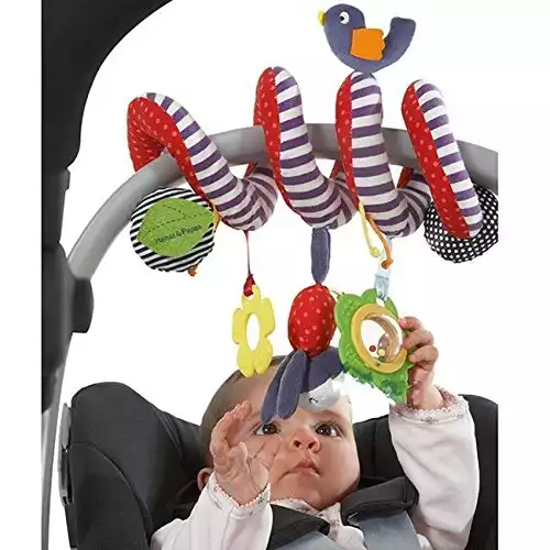 BeeSpring Hanging Rattles Spiral Stroller / Car Seat Toy