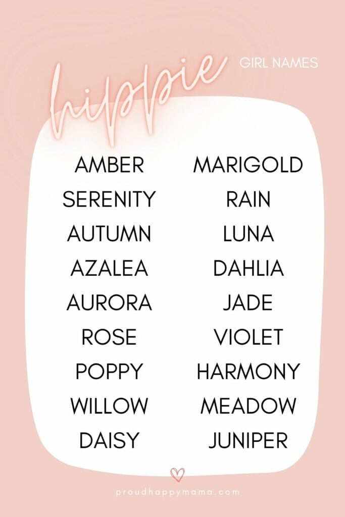 200+ Hippie Girl Names For Your Flower Child (Cute & Unique)