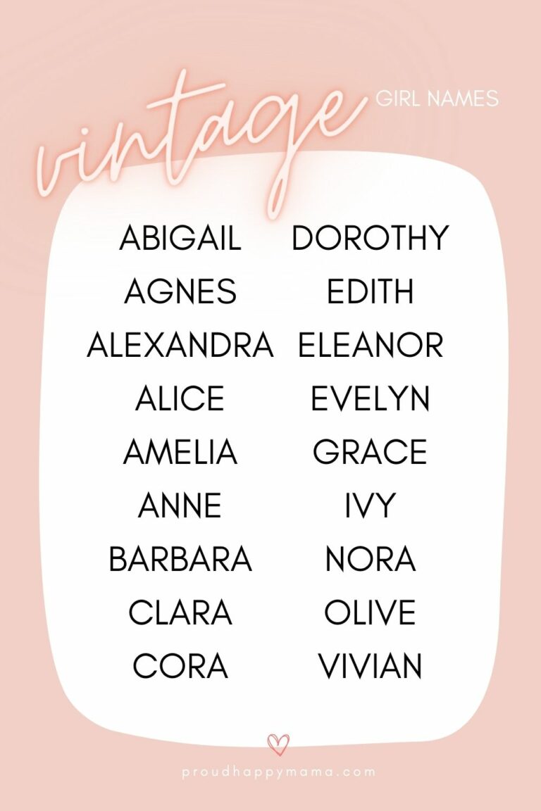 200+ Vintage Girl Names You’ll Love (classic & Timeless)
