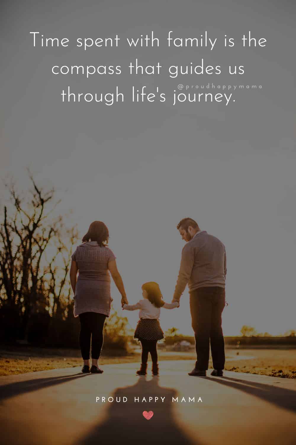 time with family quotes - Time spent with family is the compass that guides us through life's journey.