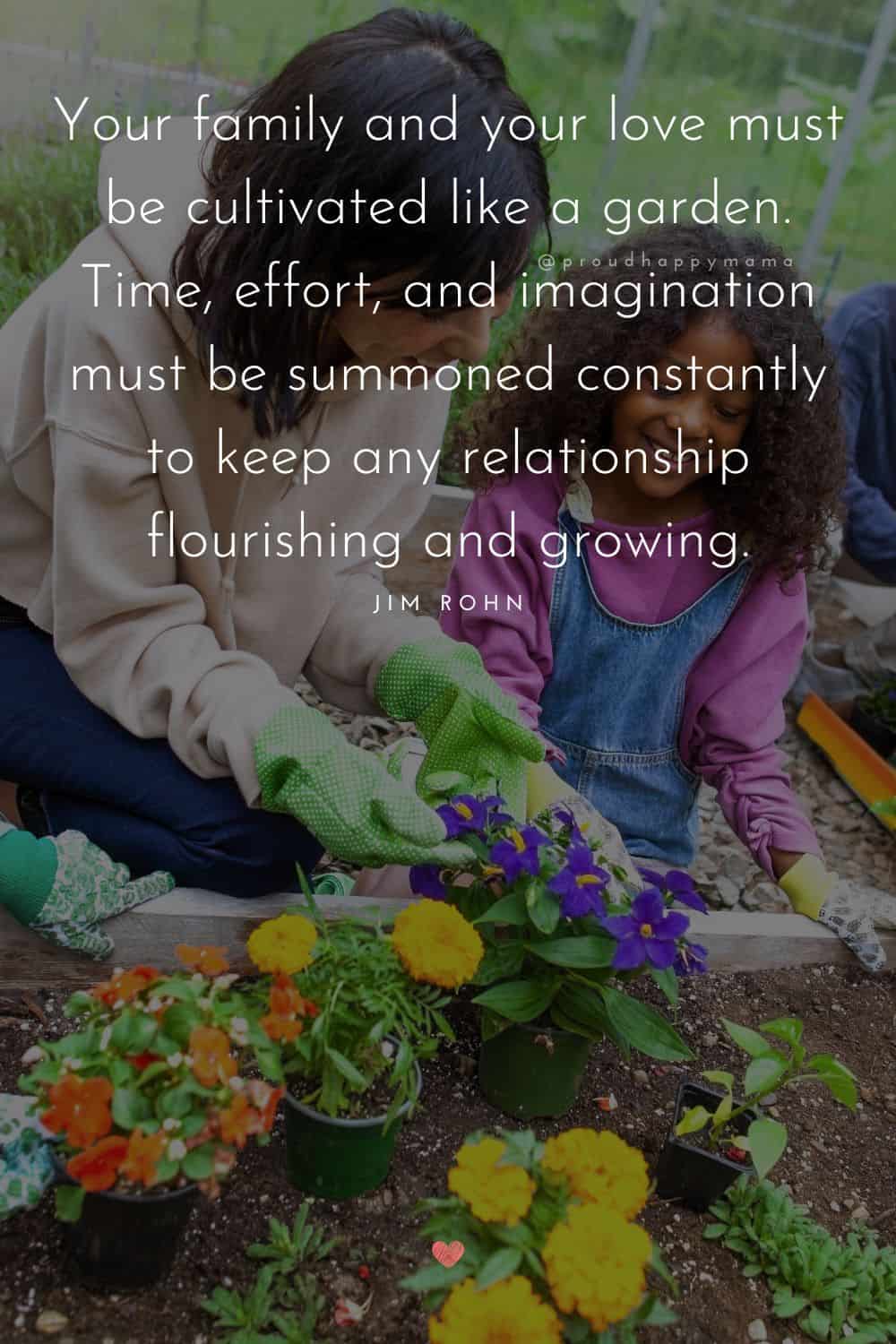 time with family quotes - Your family and your love must be cultivated like a garden.