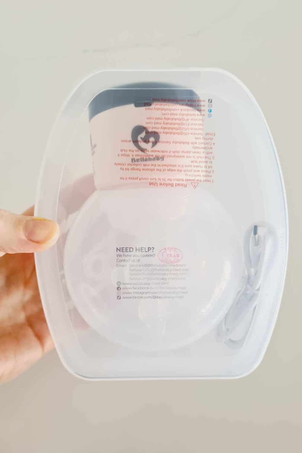 bellababy w40 wearable breast pump storage container