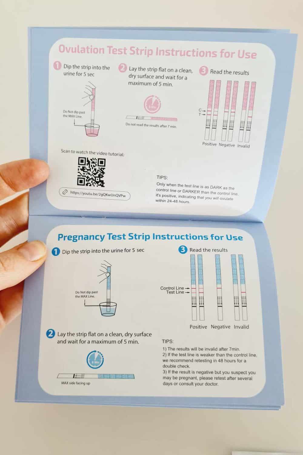 mommed ovulation test strip instructions