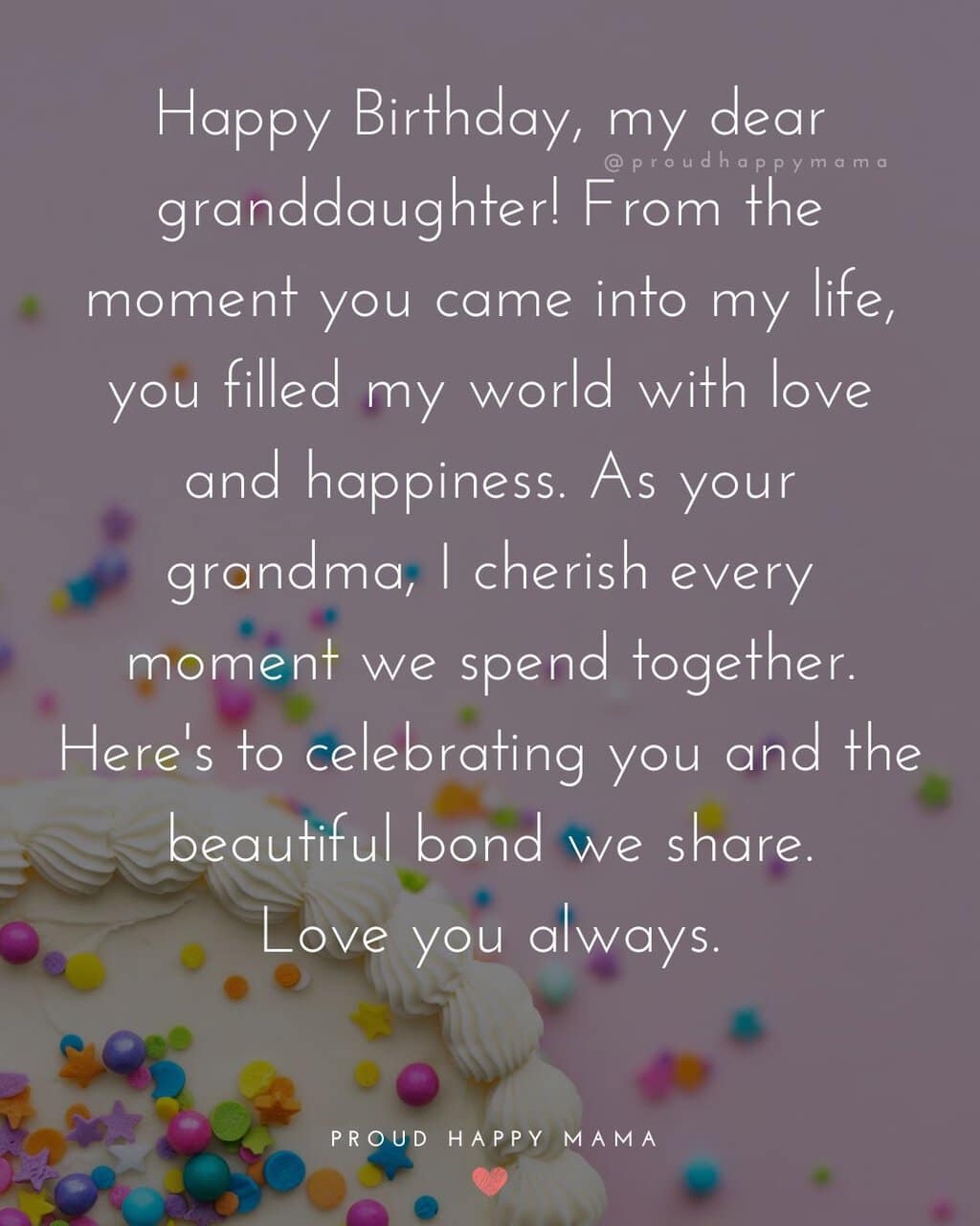 birthday wishes for Granddaughter from Grandma