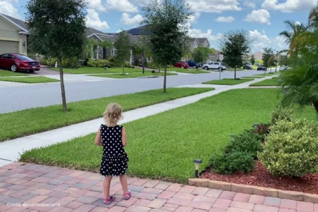 granddaughter waiting to see grandparents