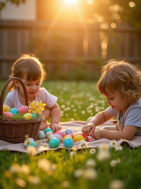 egg hunt with treasures