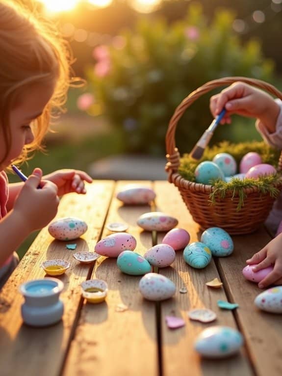 painted rock easter keepsakes